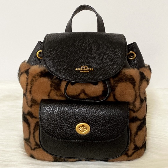 Coach Handbags - New💃Coach X Jennifer Lopez Pennie Backpack 22 In Signature Shearling